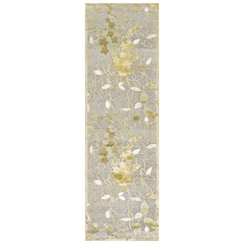 Pewter/Sage 2'-6" x 8' Runner Rug