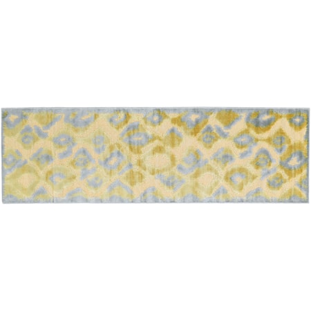 Cream/Sage 2'-6" x 8' Runner Rug