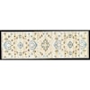 Feizy Rugs Saphir Mah Cream/Spa Blue 2'-6" x 8' Runner Rug