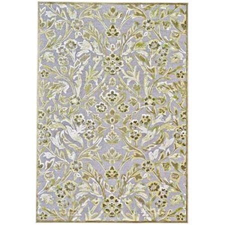 Pewter/Dark Green 7'-6" X 10'-6" Area Rug