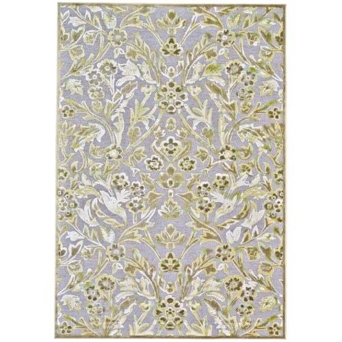 Pewter/Dark Green 9'-8" X 12'-7" Area Rug