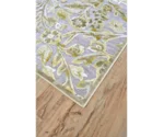Feizy Rugs Saphir Mah Pewter/Dark Green 9'-8" X 12'-7" Area Rug