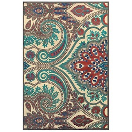 Cream/Nutmeg 2'-2" x 4' Area Rug