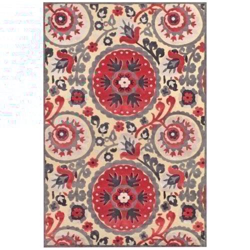 Cream/Nutmeg 2'-2" x 4' Area Rug