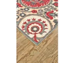 Feizy Rugs Saphir Obzeet Cream/Nutmeg 2'-6" x 8' Runner Rug