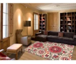Feizy Rugs Saphir Obzeet Cream/Nutmeg 2'-6" x 8' Runner Rug
