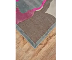 Feizy Rugs Saphir Rubus Dark Gray/Raspberry 2'-2" x 4' Area Rug