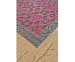 Feizy Rugs Saphir Rubus Dark Gray/Raspberry 2'-2" x 4' Area Rug