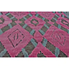 Feizy Rugs Saphir Rubus Dark Gray/Raspberry 2'-2" x 4' Area Rug