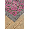 Feizy Rugs Saphir Rubus Dark Gray/Raspberry 5'-3" X 7'-6" Area Rug