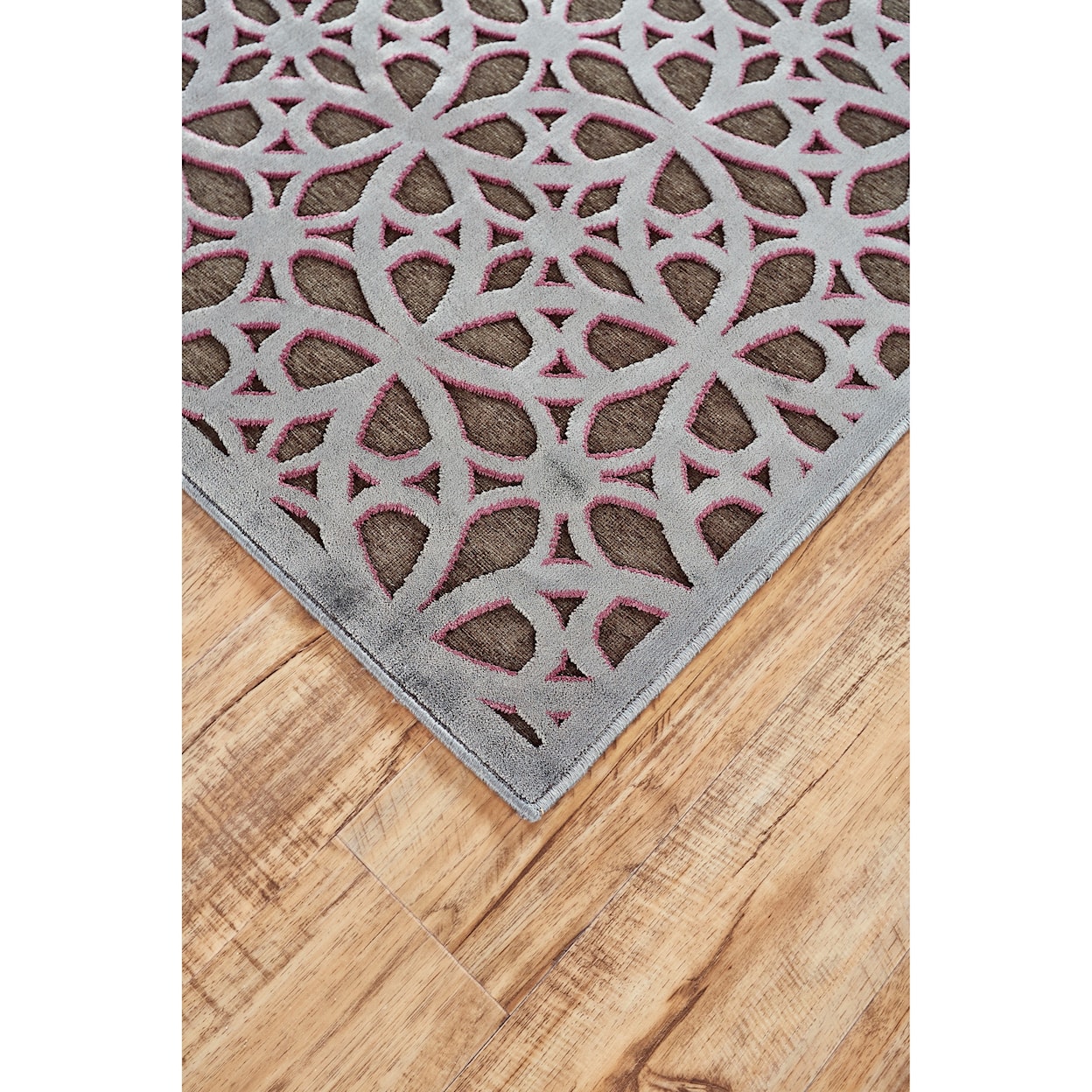 Feizy Rugs Saphir Rubus Dark Gray/Dark Gray 2'-2" x 4' Area Rug