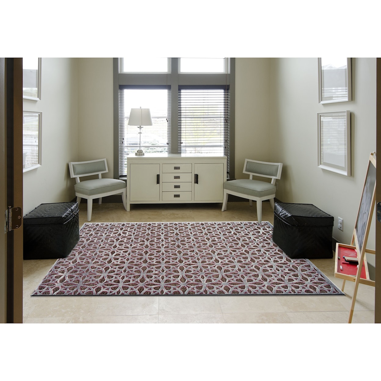 Feizy Rugs Saphir Rubus Dark Gray/Dark Gray 5'-3" X 7'-6" Area Rug