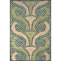 Cream/Dark Gray 2'-2" x 4' Area Rug