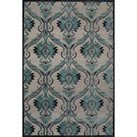 Pewter/Charcoal 5'-3" X 7'-6" Area Rug