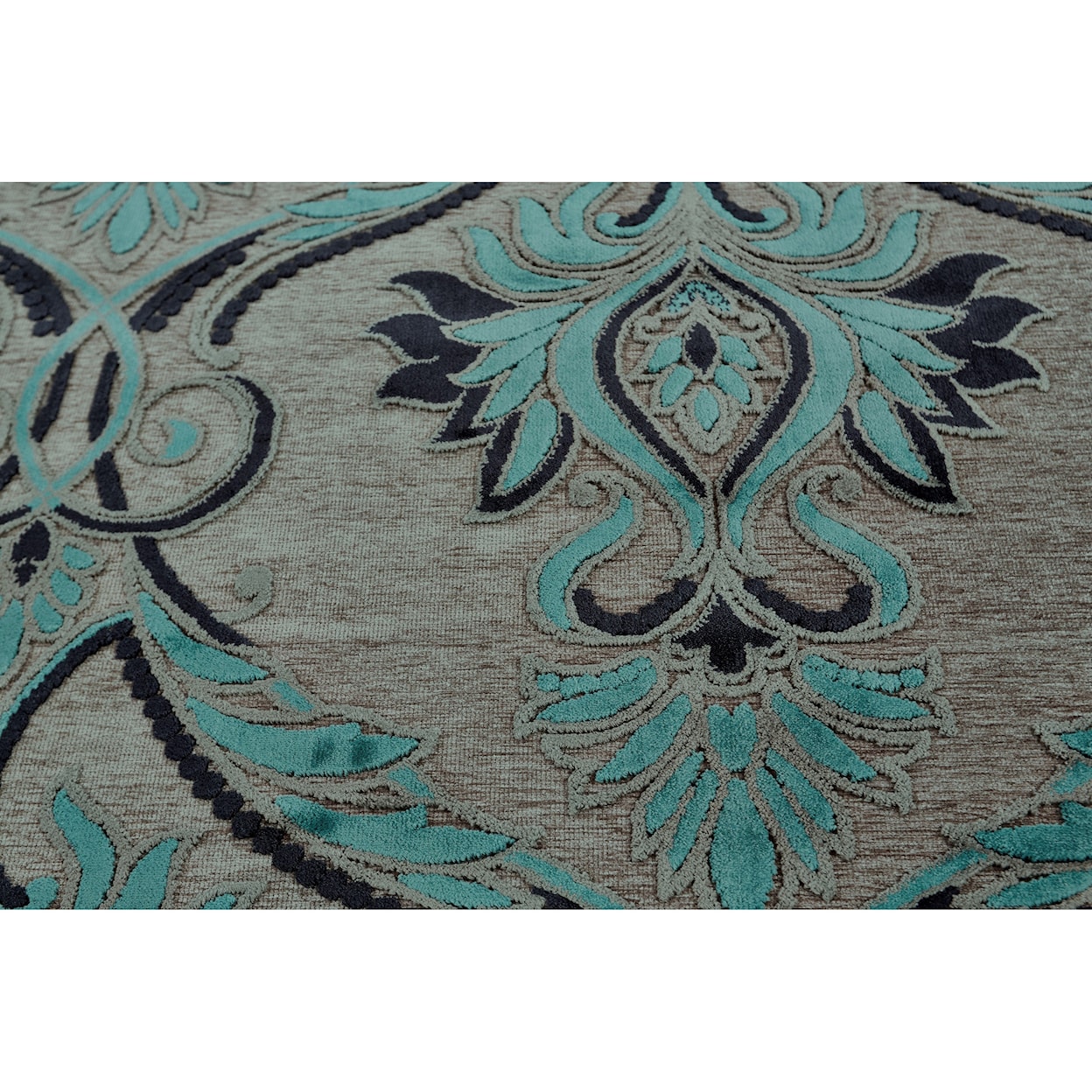 Feizy Rugs Saphir Yardley Pewter/Charcoal 5'-3" X 7'-6" Area Rug