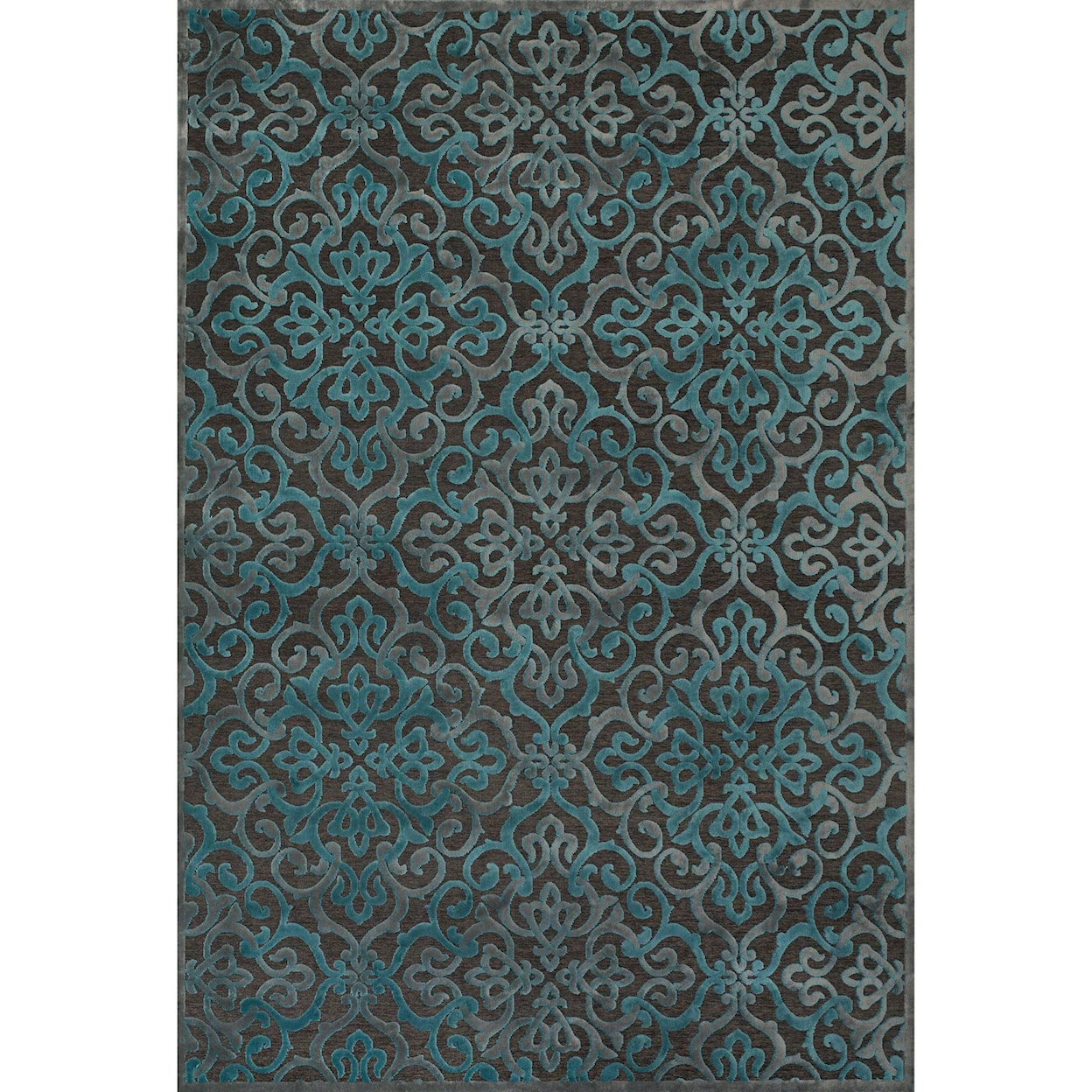 Feizy Rugs Saphir Yardley Dark Gray/Marine 2'-2" x 4' Area Rug