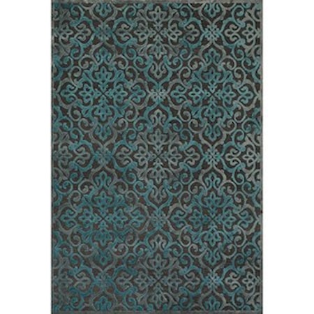 Dark Gray/Marine 2'-2" x 4' Area Rug