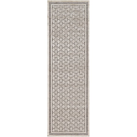 Pewter/Light Gray 2'-6" x 8' Runner Rug