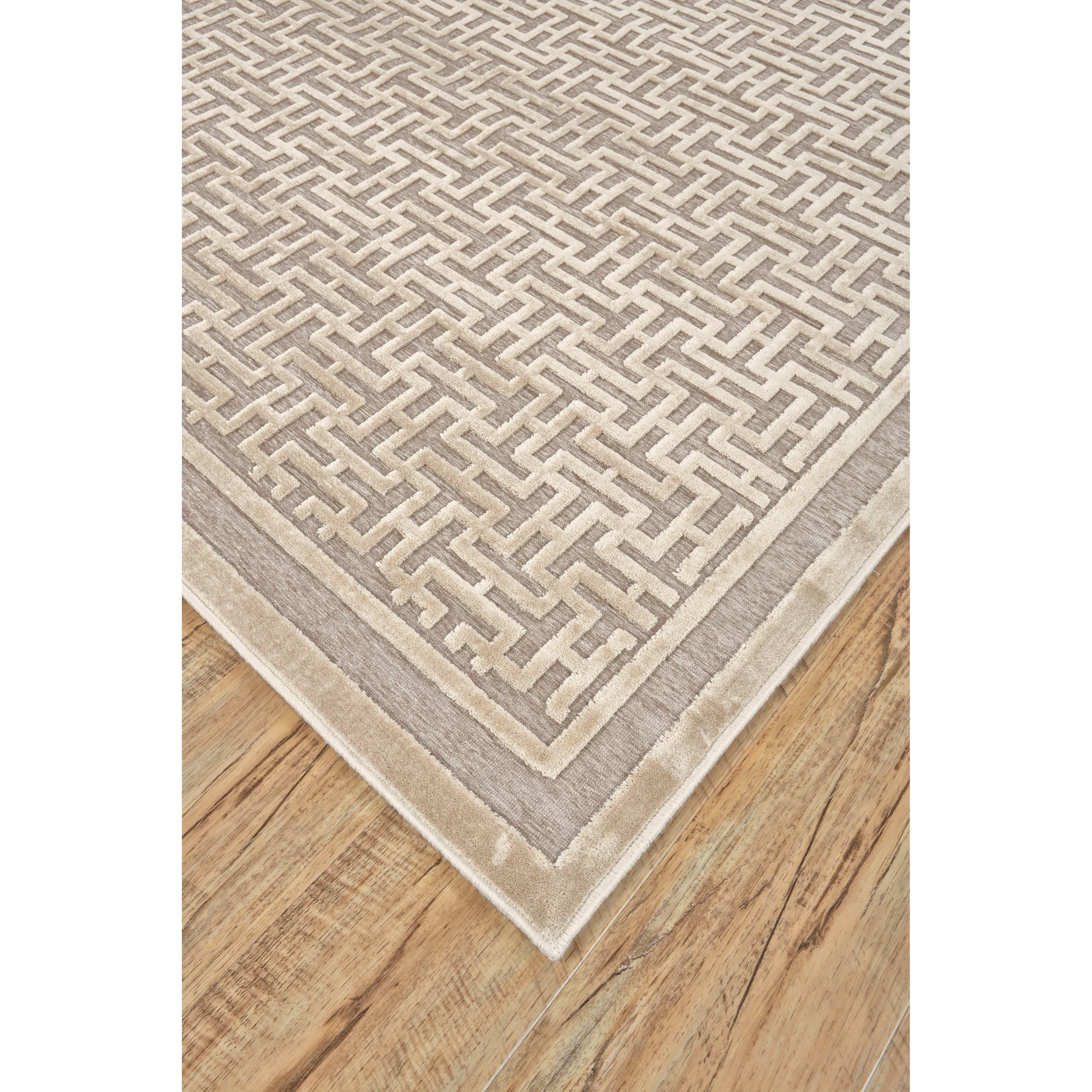 Feizy Rugs Saphir Zam Pewter/Light Gray 2'-6" x 8' Runner Rug