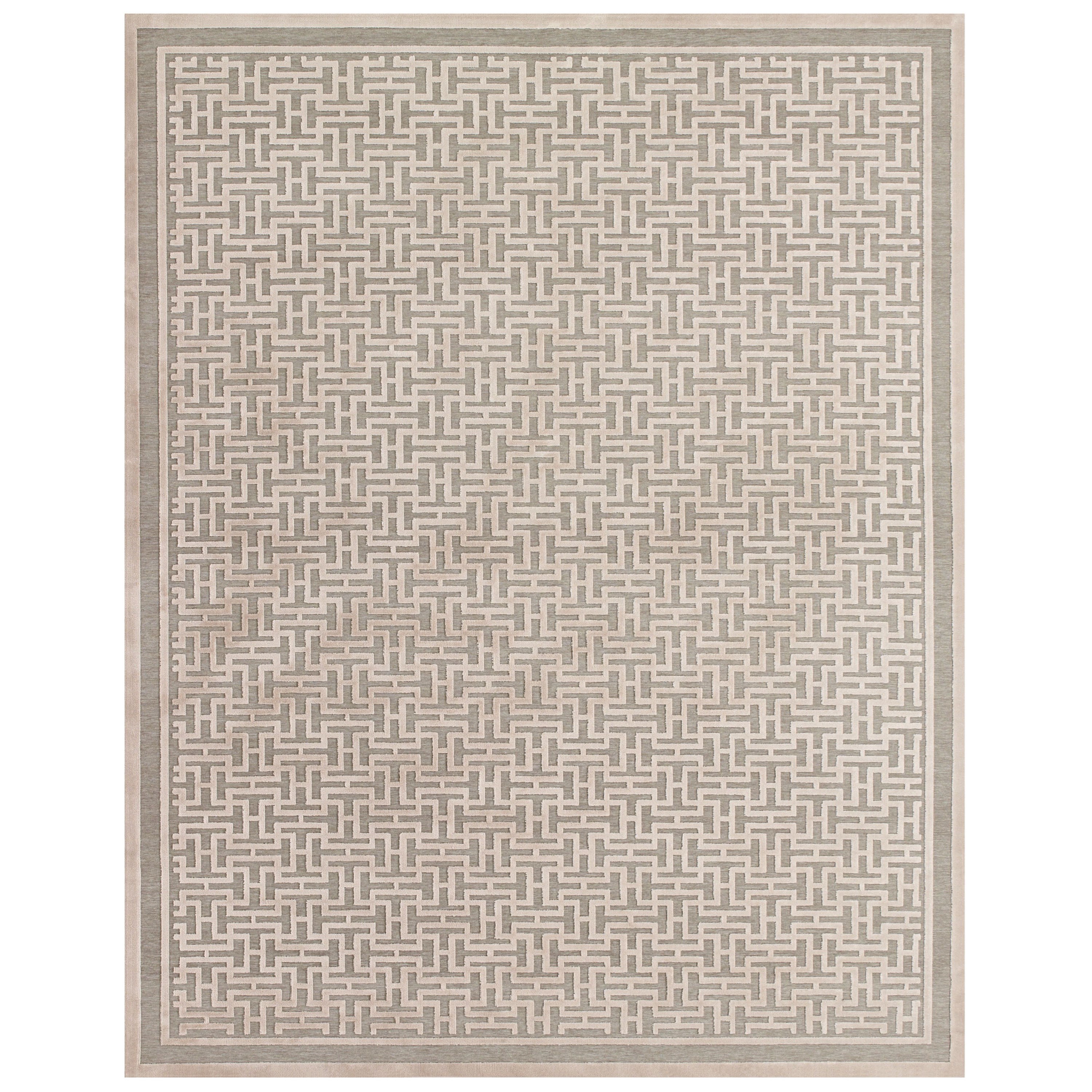 Feizy Rugs Saphir Zam Pewter/Light Gray 2'-6" x 8' Runner Rug