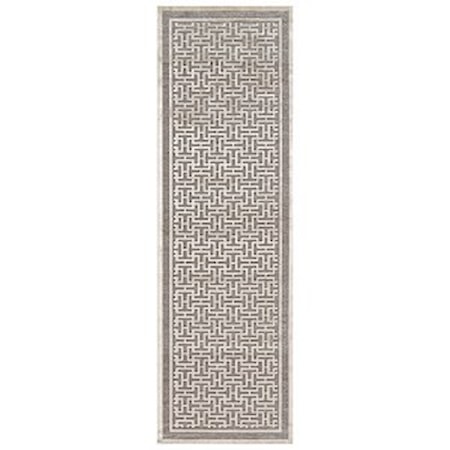 Pewter/Light Gray 2'-6" x 8' Runner Rug