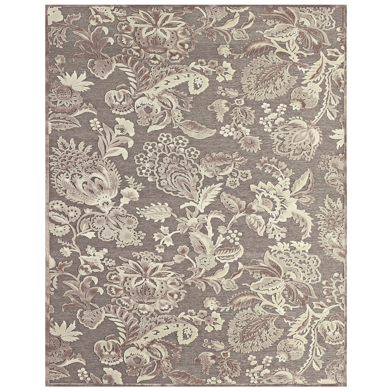 Feizy Rugs Saphir Zam Pewter/Gray 2'-2" x 4' Area Rug