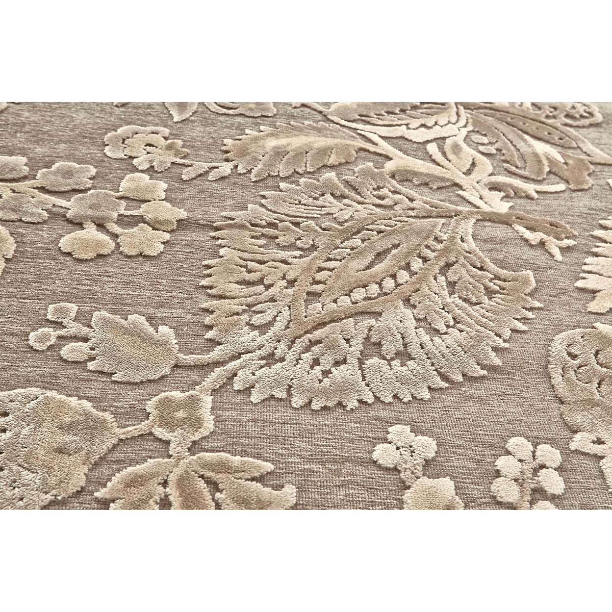 Feizy Rugs Saphir Zam Pewter/Gray 5'-3" X 7'-6" Area Rug
