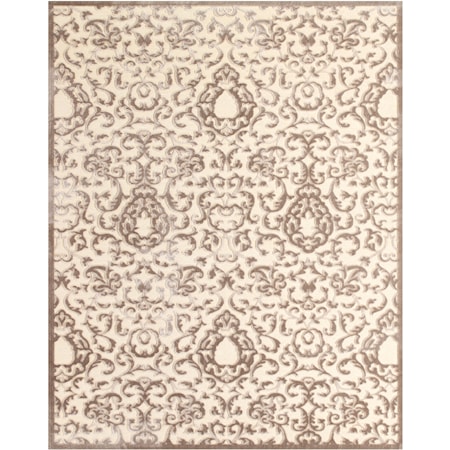 Cream/Gray 2'-2" x 4' Area Rug