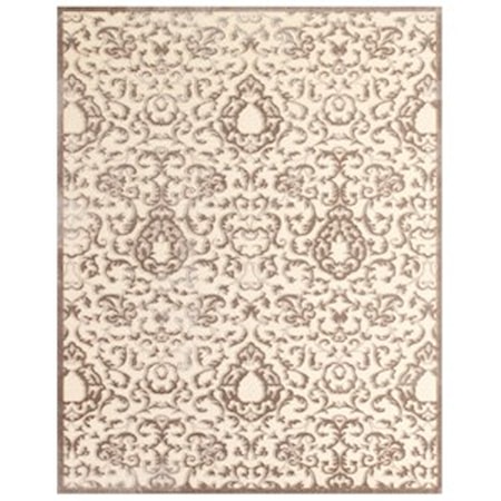Cream/Gray 5'-3" X 7'-6" Area Rug