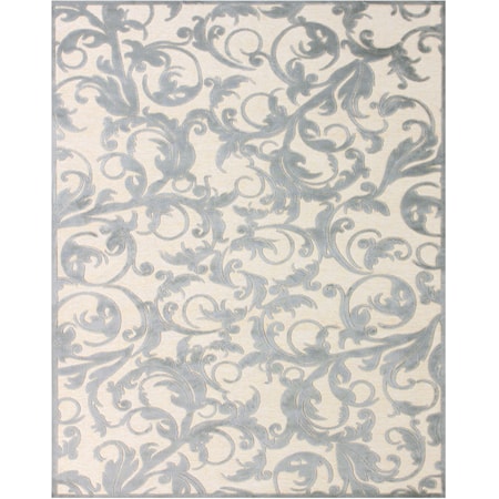 Cream/Silver 2'-2" x 4' Area Rug