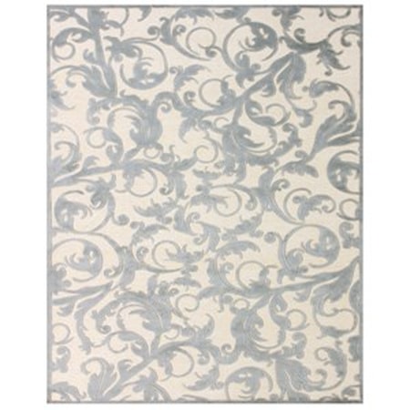 Cream/Silver 5'-3" X 7'-6" Area Rug