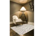 Feizy Rugs Saphir Zam Pewter/Gray 2'-2" x 4' Area Rug