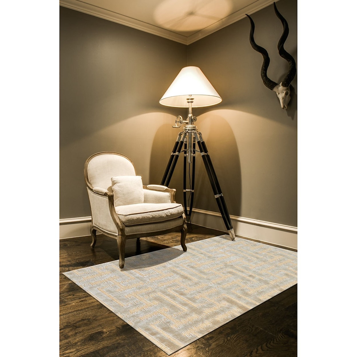 Feizy Rugs Saphir Zam Cream/Ecru 2'-2" x 4' Area Rug