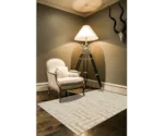 Feizy Rugs Saphir Zam Cream/Ecru 5'-3" X 7'-6" Area Rug