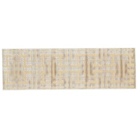 Cream/Ecru 2'-6" x 8' Runner Rug