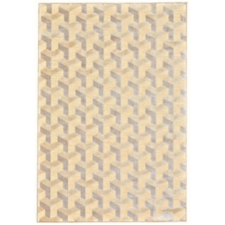 Cream/Silver 2'-2" x 4' Area Rug