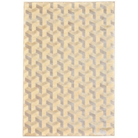 Cream/Silver 5'-3" X 7'-6" Area Rug