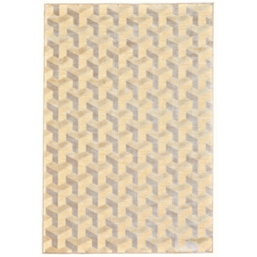 Cream/Silver 5'-3" X 7'-6" Area Rug
