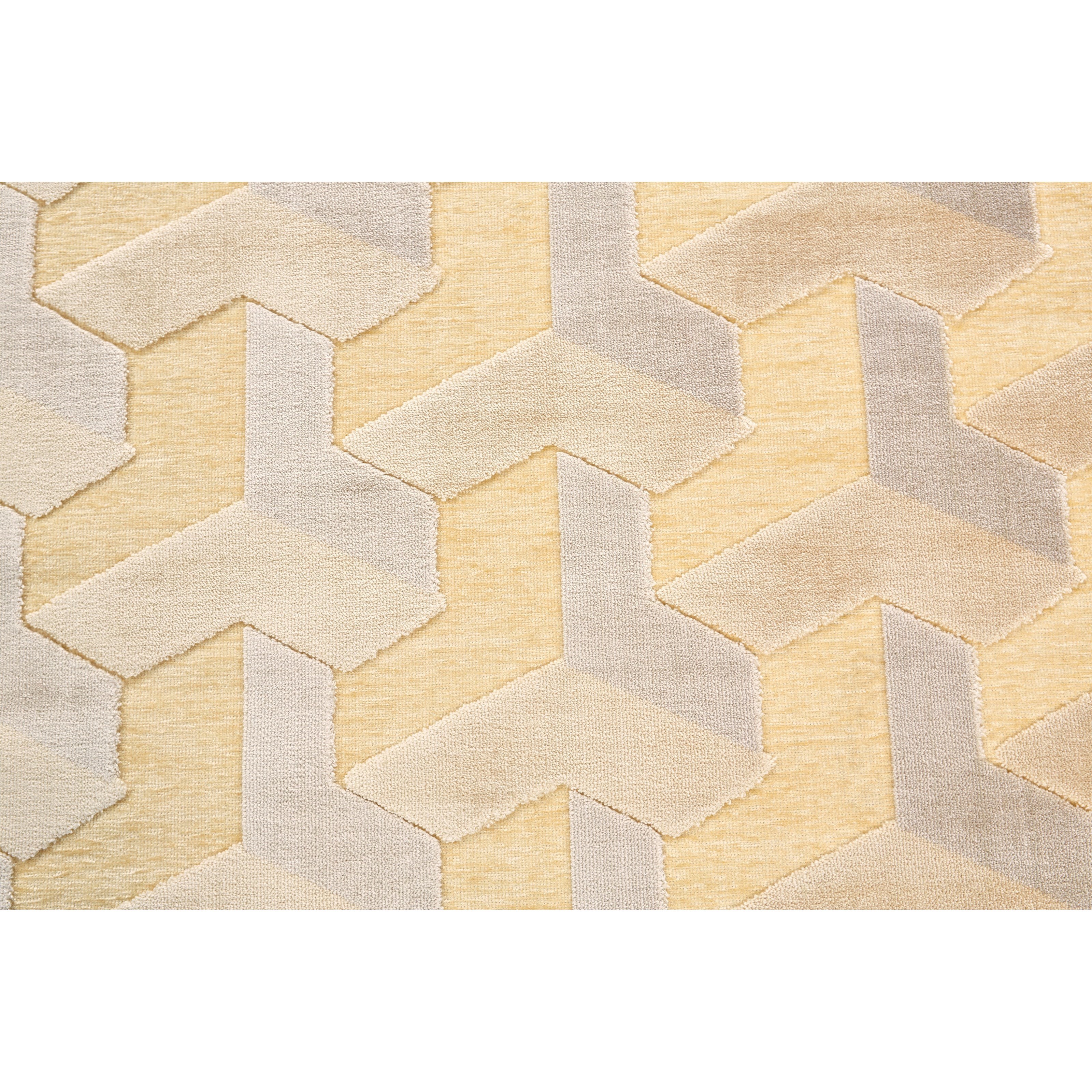 Feizy Rugs Saphir Zam Cream/Silver 5'-3" X 7'-6" Area Rug