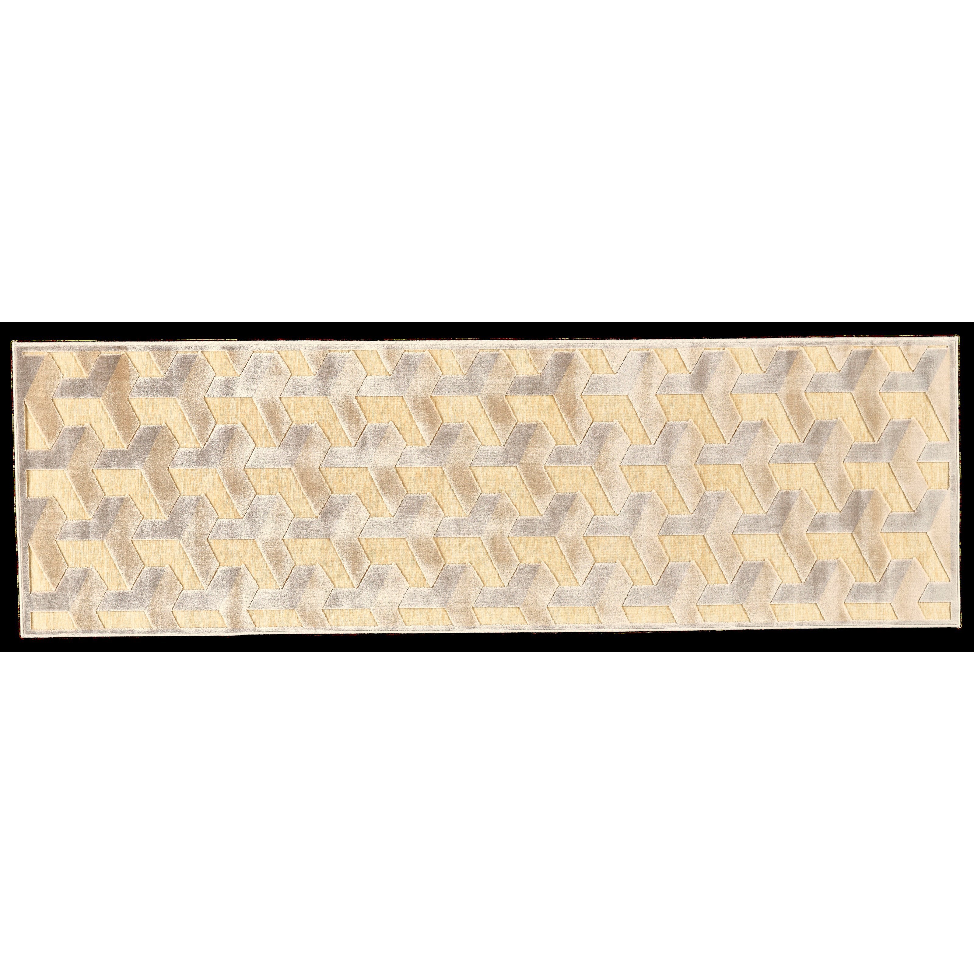 Feizy Rugs Saphir Zam Cream/Silver 5'-3" X 7'-6" Area Rug