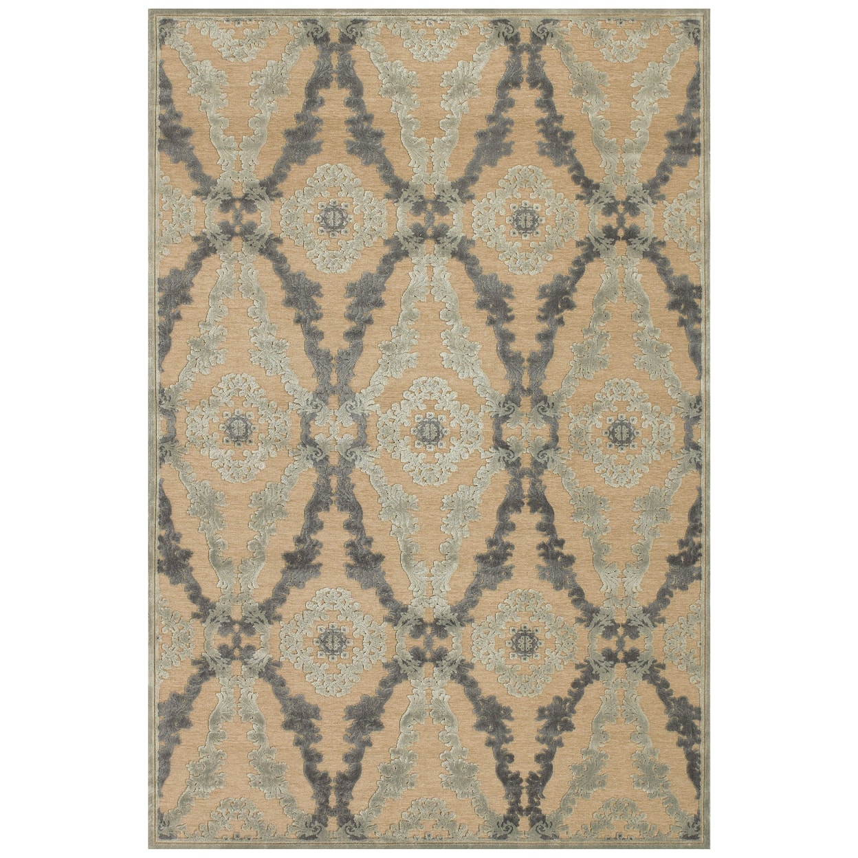 Feizy Rugs Saphir Ivory/Silver 2'-2" x 4' Area Rug