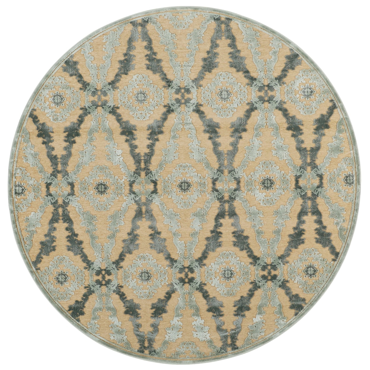 Feizy Rugs Saphir Ivory/Silver 7'-6" X 10'-6" Area Rug