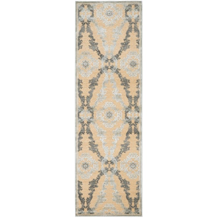 Ivory/Silver 2'-6" x 8' Runner Rug