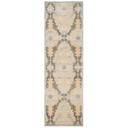 Ivory/Silver 2'-6" x 8' Runner Rug