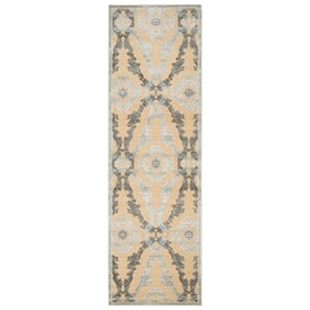 Ivory/Silver 2'-6" x 8' Runner Rug
