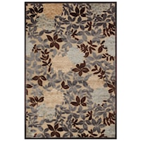 Ivory/Dark Gray 5'-3" X 7'-6" Area Rug