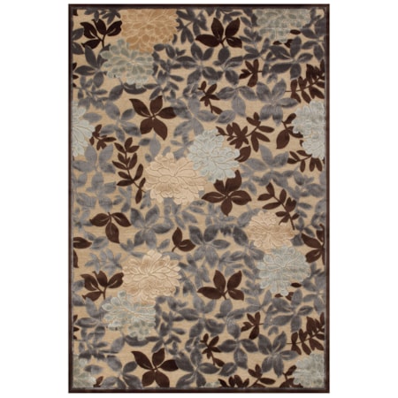 Ivory/Dark Gray 7'-6" X 10'-6" Area Rug