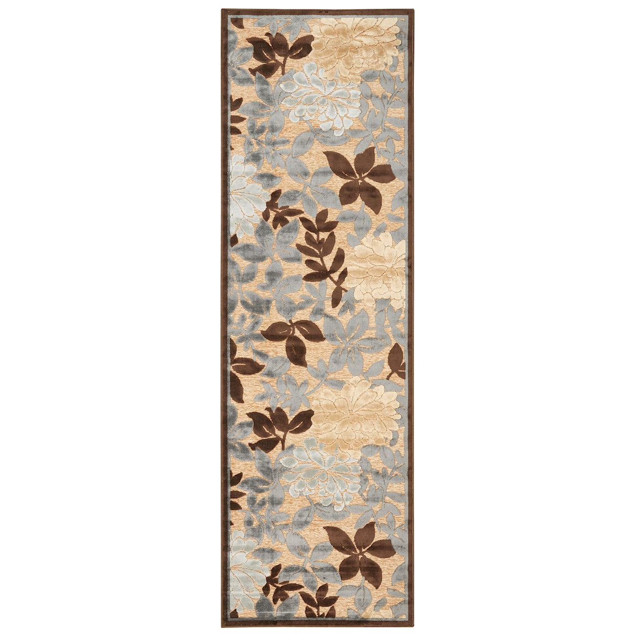 Feizy Rugs Saphir Ivory/Dark Gray 2'-6" x 8' Runner Rug