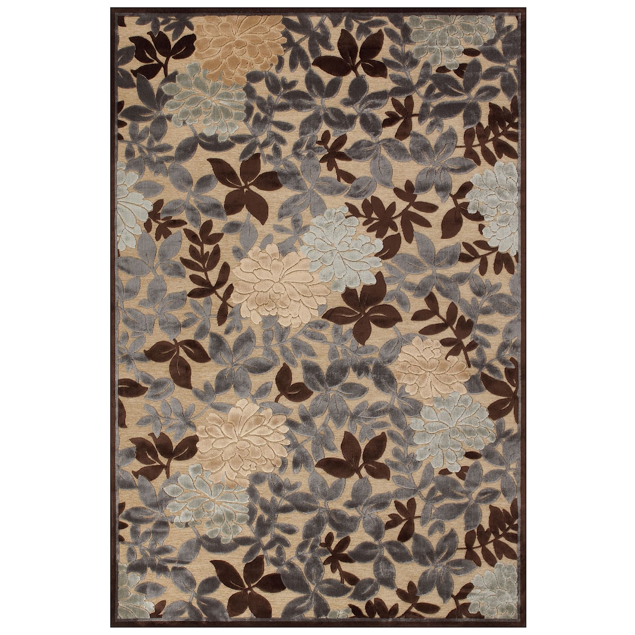 Feizy Rugs Saphir Ivory/Dark Gray 2'-6" x 8' Runner Rug