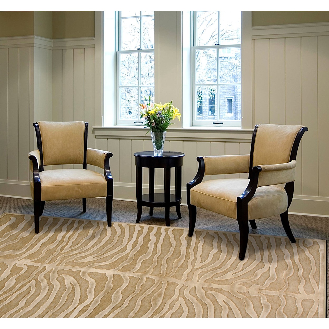 Feizy Rugs Saphir Ivory 5'-3" X 7'-6" Area Rug